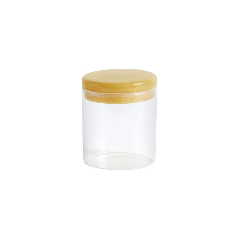 Medium Airtight Jar - / Ø 10 X H 12 Cm - 0.6 L / Glass - Hay