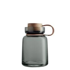 Silhouette Airtight Jar - / 0.7L - Leather, Wood & Glass - Eva Solo
