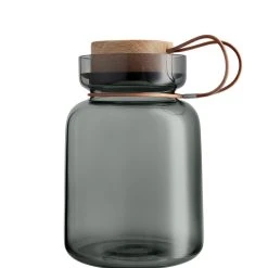 Silhouette Airtight Jar - / 1.5L - Leather, Wood & Glass - Eva Solo