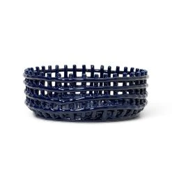 Ceramic Basket - / Ø 29 X H 10 Cm - Hand-made - Ferm Living