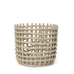 Ceramic Large Basket - / Ø 23.5 X H 21 Cm - Hand-made - Ferm Living