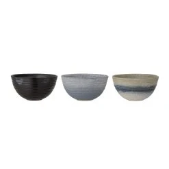 Elia Bowl - / Set Of 3 - Ø 13.5 X H 6.5 Cm - Bloomingville