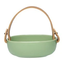 Pikku Koppa Bowl - / Ø 12.5 X H 4 Cm - Removable Leather Handle - Marimekko