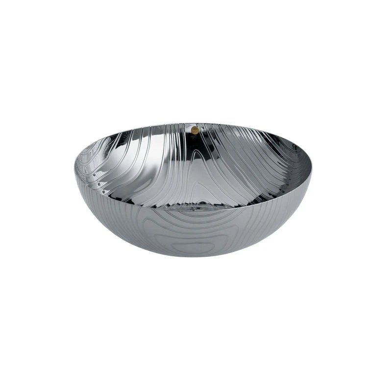 Veneer Bowl - / Ø 21 Cm - Steel With Embossed Patterns - Alessi