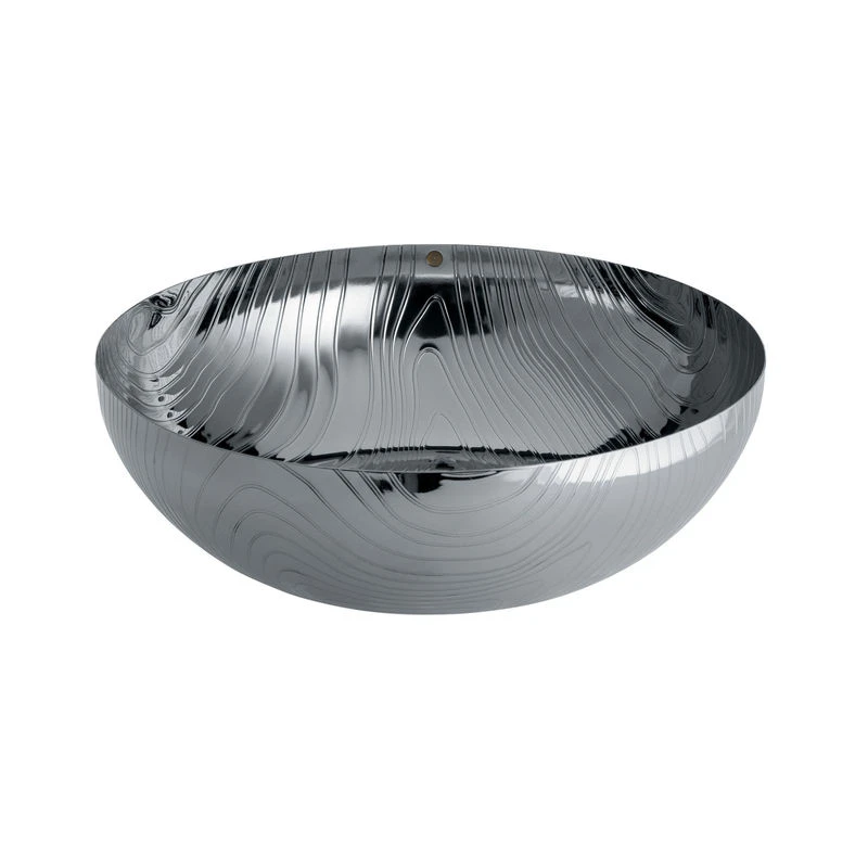 Veneer Bowl - / Ø 29 Cm - Steel With Embossed Patterns - Alessi