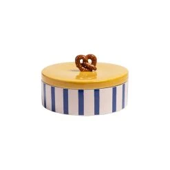 Pretzel Box - / Ø 23.5 X H 13.5 Cm - Ceramic - & Klevering