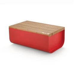 Mattina Bread Box - / Steel & Bamboo - 34 X 21 Cm - Alessi