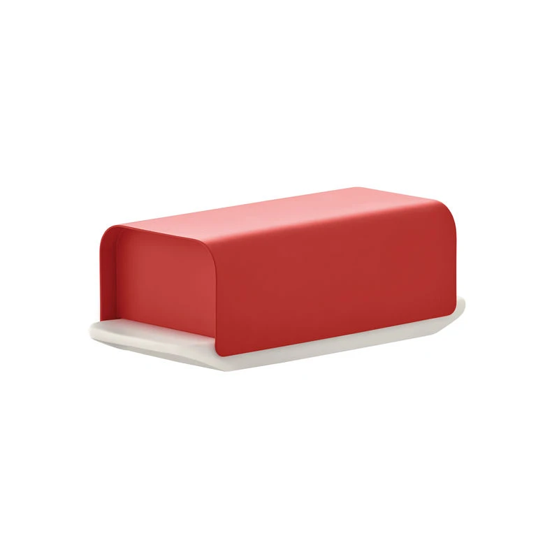 Mattina Butter Dish - / Porcelain & Steel - Alessi