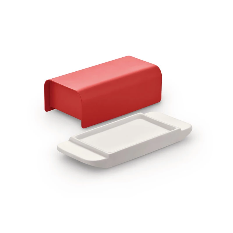 Mattina Butter Dish - / Porcelain & Steel - Alessi - Image 4