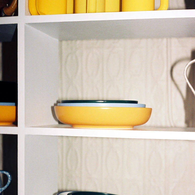 Sobremesa Large Dish - / Ø 25 X H 5 Cm / Porcelain - Hay - Image 3