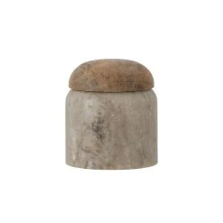 Payana Jar - / Marble & Wood - Ø 8 X H 8 Cm - Bloomingville