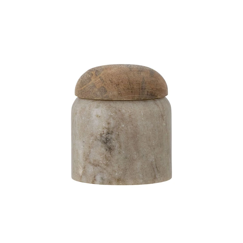 Payana Jar - / Marble & Wood - Ø 8 X H 8 Cm - Bloomingville