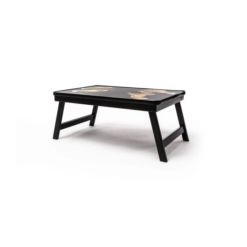 Toiletpaper - Lipsticks Black Lunch Tray - / Folding Legs - 56 X 38 Cm / MDF - Seletti