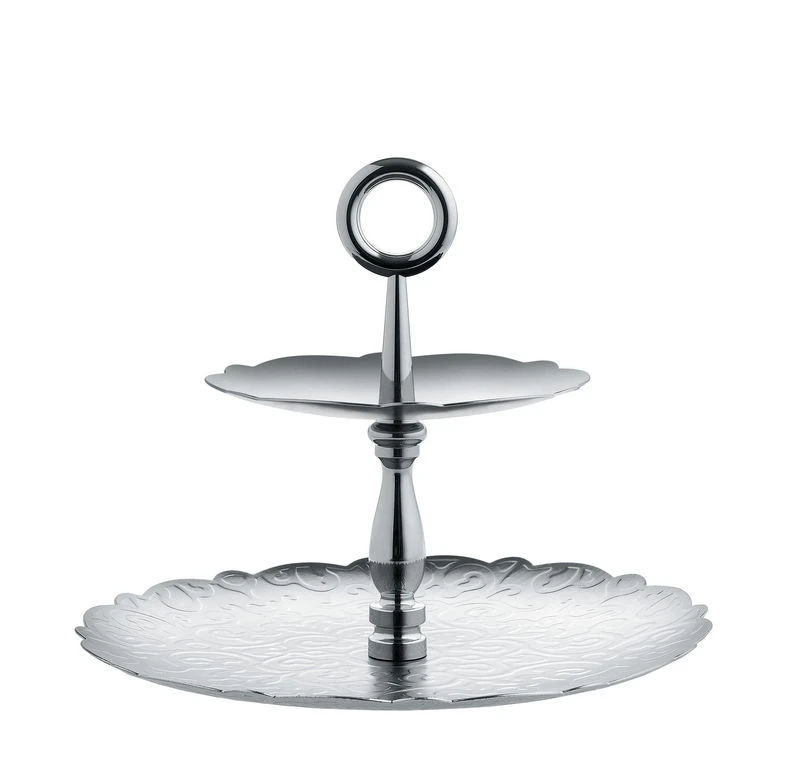 Dressed For X-mas Presentation Dish - 2 Levels - H 21 Cm - Alessi