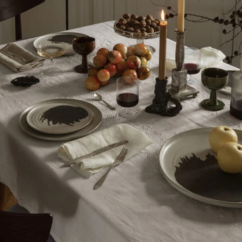 Omhu Presentation Dish - / Ø 36 Cm - Sandstone - Ferm Living - Image 2