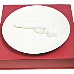 Gun Presentation Plate - With Raised Gun - Ø 40 Cm - Pols Potten