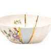 Kintsugi N°3 Salad Bowl - / Ø 19 X H 7 Cm - Porcelain & Fine Gold - Seletti