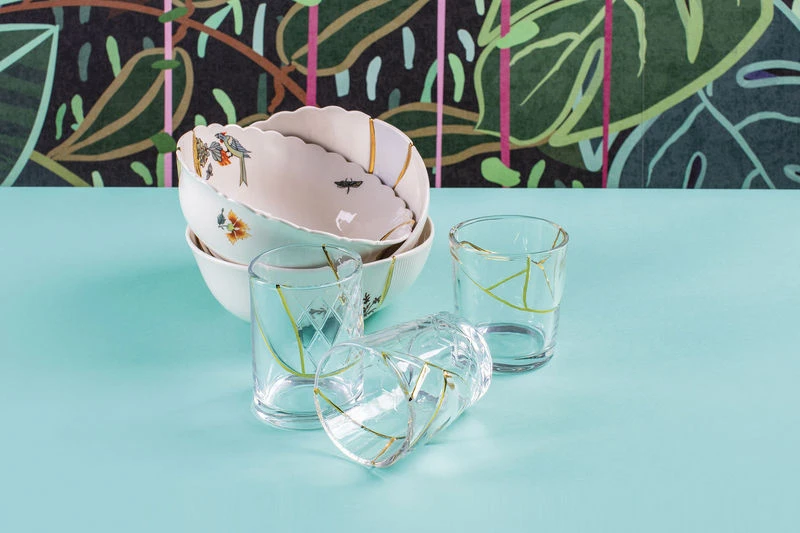 Kintsugi N°3 Salad Bowl - / Ø 19 X H 7 Cm - Porcelain & Fine Gold - Seletti - Image 3