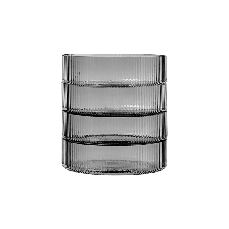 Ripple Small Dish - / Set Of 4 - Ribbed Glass - Ferm Living - Image 2