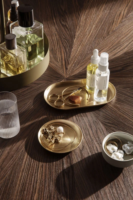 Basho Tray - Round / Brass - Ø 9.5 Cm - Ferm Living - Image 3