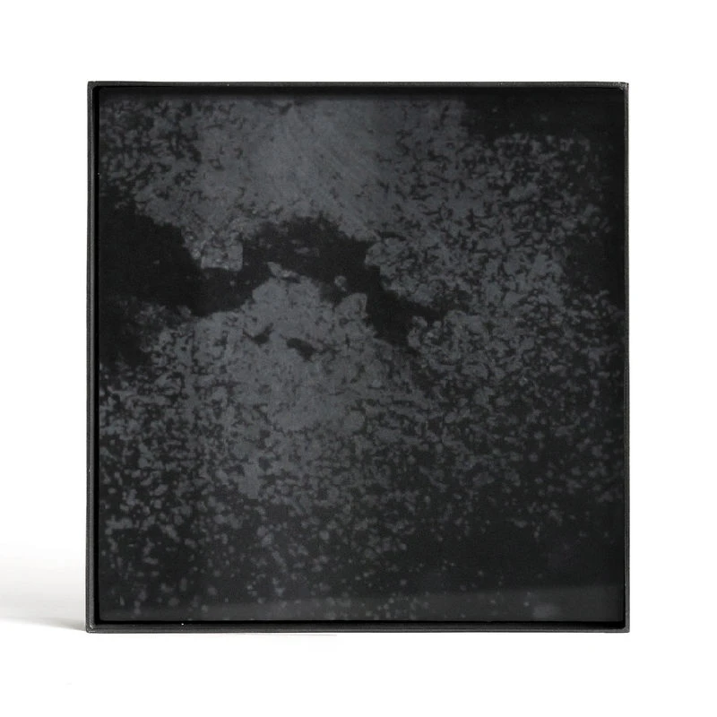 Charcoal Mirror Tray - / Trinket Tray - 16 X 16 Cm - Metal & Glass - Ethnicraft - Image 2