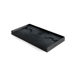 Charcoal Mirror Tray - / Trinket Tray - 31 X 17 Cm - Metal & Glass - Ethnicraft