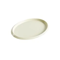 Ellipse Small Tray - / 23 X 18 Cm - Metal - Hay