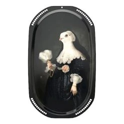 La Parade - Oopjen Tray - / Mural Painting - L 34 X H 57 Cm - Ibride