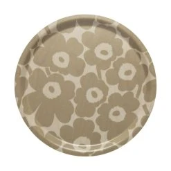 Mini Unikko Tray - / Wood - Ø 31 Cm - Marimekko