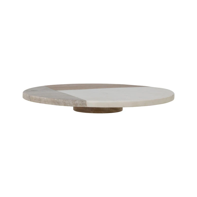 Olly Tray - / Marble & Acacia - Ø 30.5 Cm - Bloomingville - Image 2