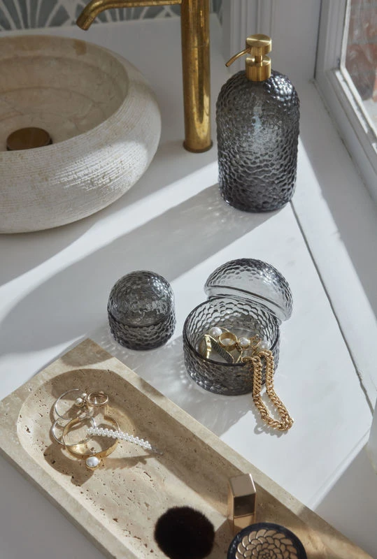 Regina Tray - / Trinket Dish - Travertine / 40 X 16 Cm - AYTM - Image 3