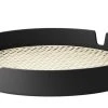 Salon Tray - / Ø 40 Cm – Wood & Rottan Teak - Normann Copenhagen