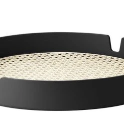 Salon Tray - / Ø 40 Cm – Wood & Rottan Teak - Normann Copenhagen