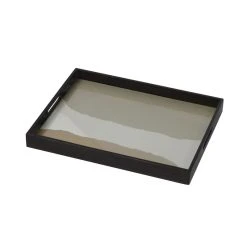 Sand Wabi Sabi Tray - / 46 X 36 Cm - Wood & Hand-painted Glass - Ethnicraft