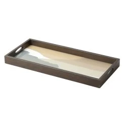 Slate Wabi Sabi Tray - / 69 X 31 Cm - Wood & Hand-painted Glass - Ethnicraft
