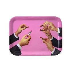 Toiletpaper - Lipsticks Pink Tray - / 32 X 43.5 Cm - Melamine - Seletti