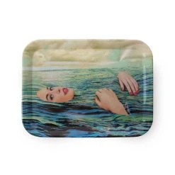 Toiletpaper - Sea Girl Tray - / 32 X 43.5 Cm - Melamine - Seletti