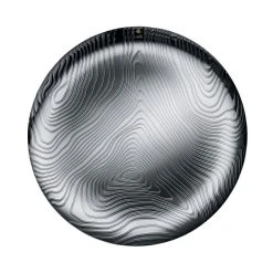 Veneer Tray - / Ø 42 Cm - Steel With Embossed Patterns - Alessi