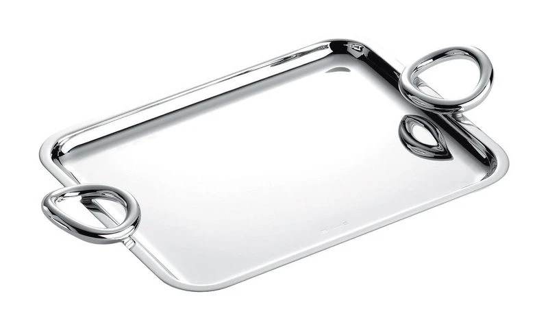 Vertigo Tray - By Andrée Putman - With Handles - 20 X 16 Cm - Christofle